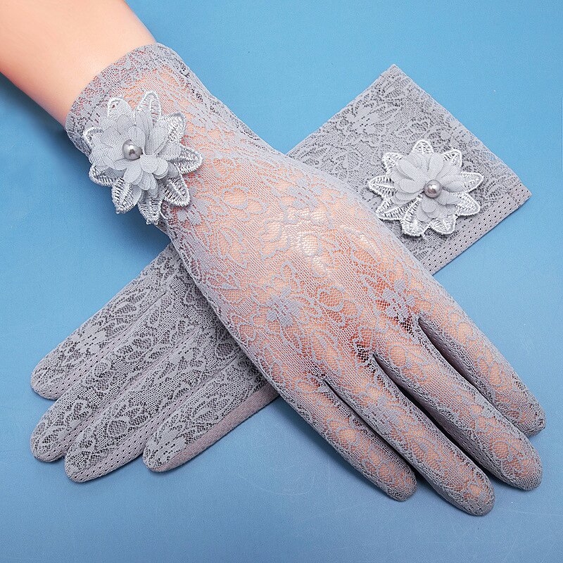 Lace Gloves Supplier - HZS-25039 Flower Pearl Wedding Party