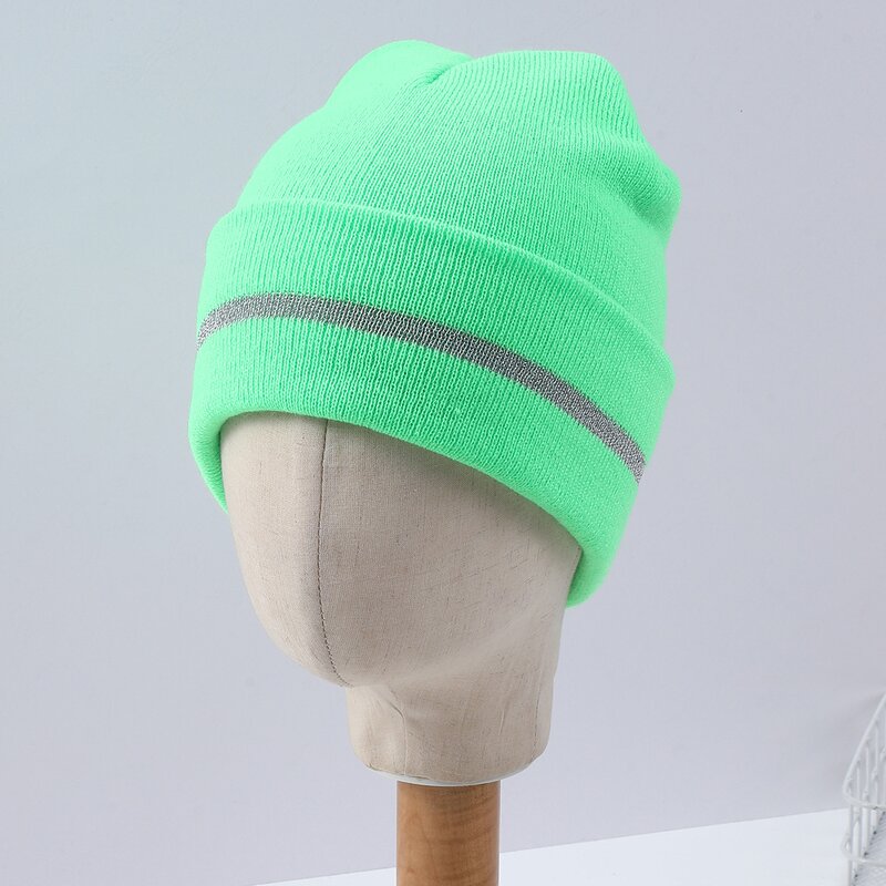 Reflective Beanie Manufacturer - HZM-25621 Fashion Windproof Strip