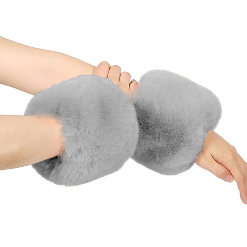 Wrist Cuffs Supplier - HZO-25138 Factory Fur Warmer Arm