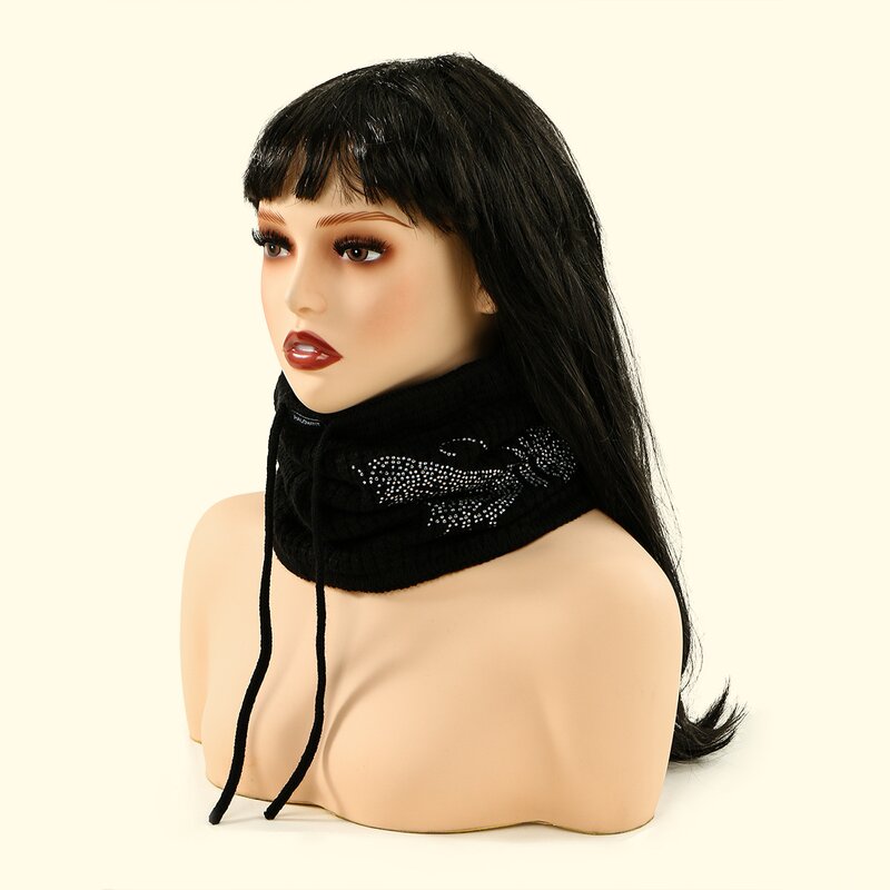 Scarf Beanie Supplier - HZM-25624 Solid Color Butterfly