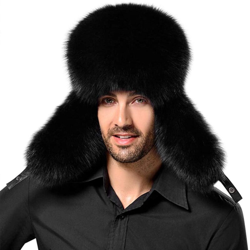 Faux Fur Trapper Hat Supplier - HZM-18268 Men Winter Hunting