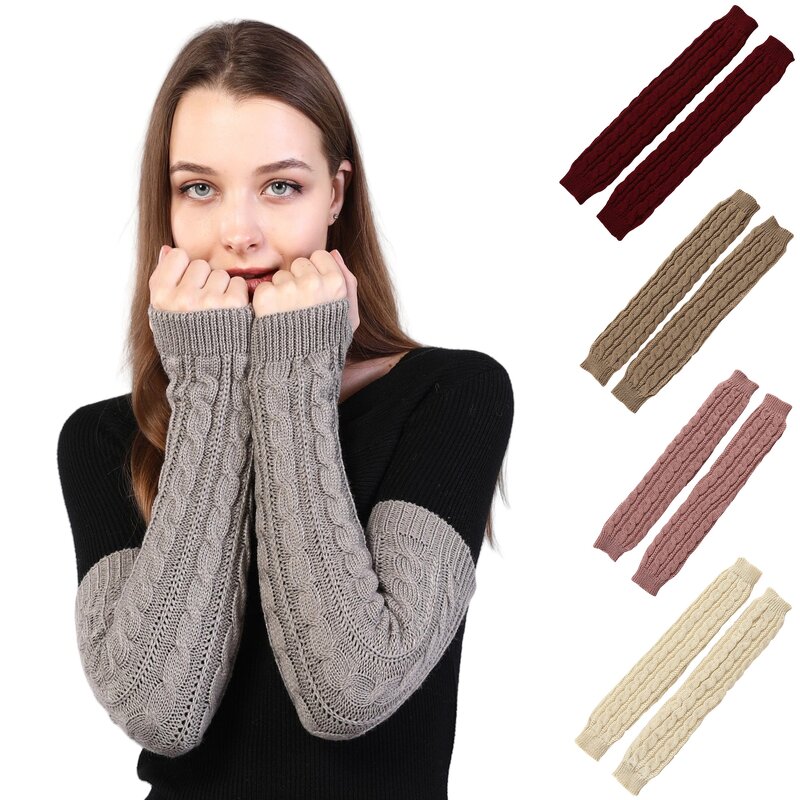 Arm Warmers Manufacturer - HZS-25054 Women's Acrylic Knit