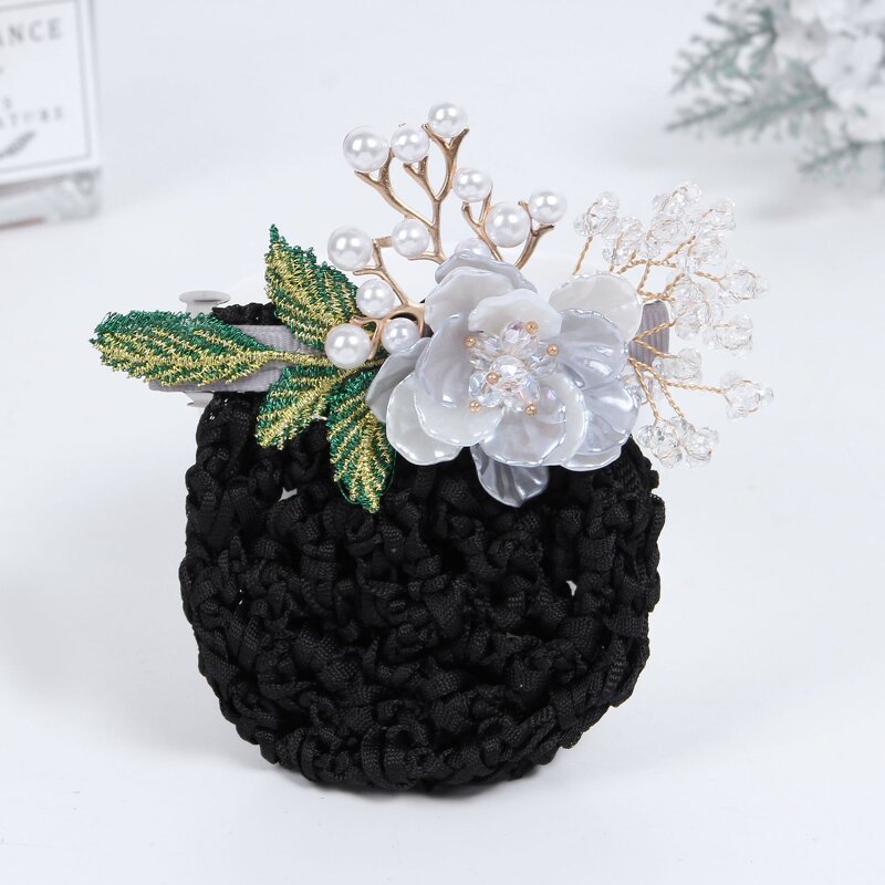 Hairnet Manufacturer - HZM-61214 Women Knit Hairnet Bun Cover