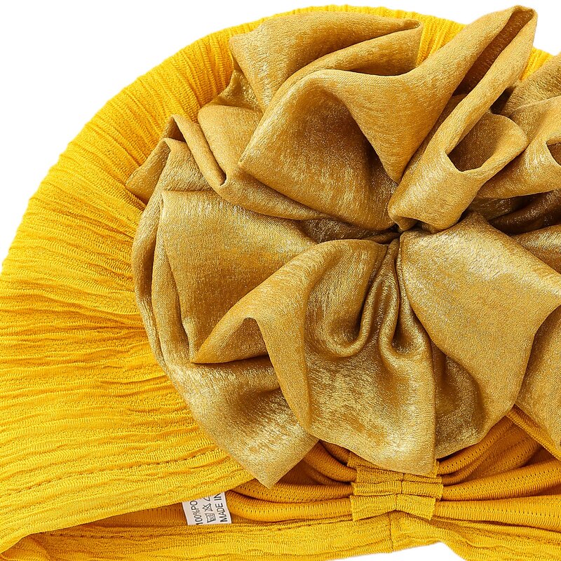 Turban Hat Manufacturer - HZM-25637 Women's Shiny Flower