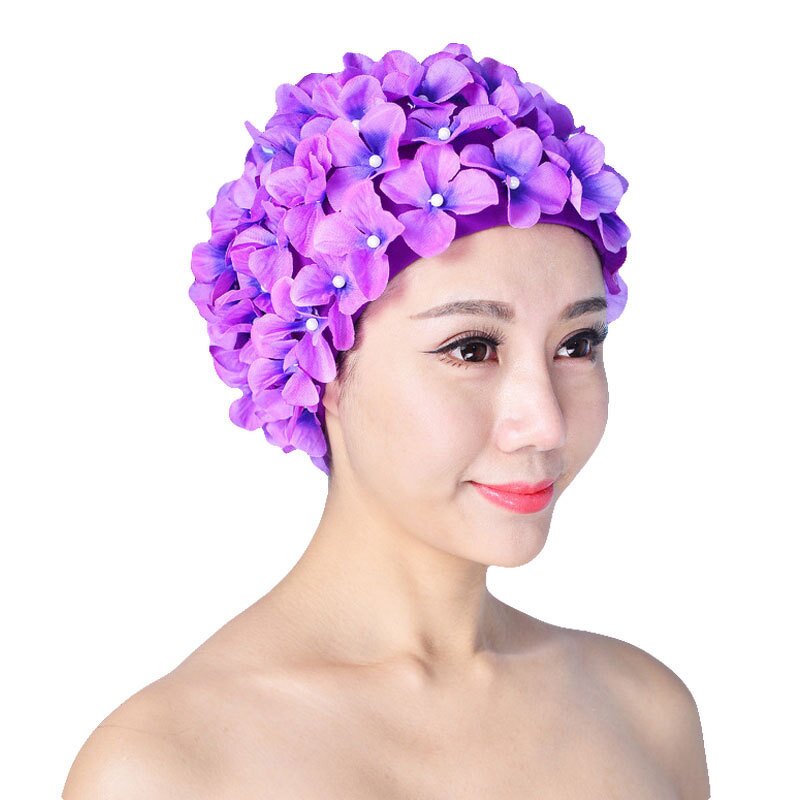 Swim Cap Manufacturer - HZM-60891 Fashionable Floral Petal