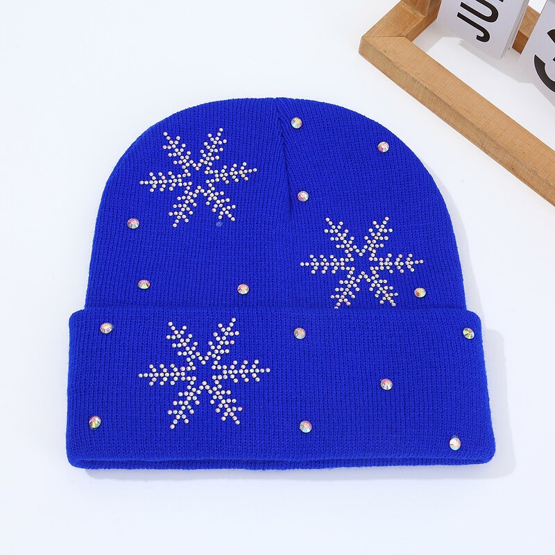 Snowflake Beanie Manufacturer - HZM-25623 Best-selling Diamond-studded