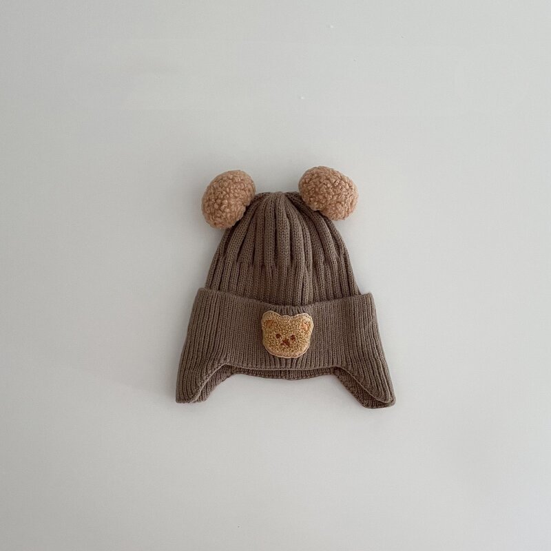 Toddler Beanie Supplier - HZM-60628 Cute Knitted Earflap