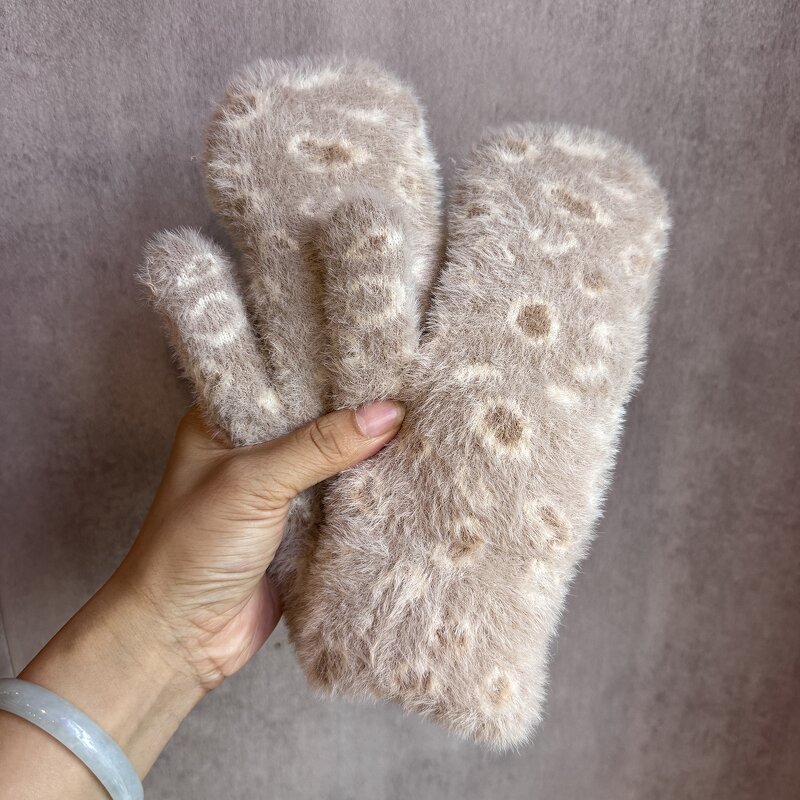 Mittens Supplier - HZM-61207 Fuzzy for Women Faux Fur