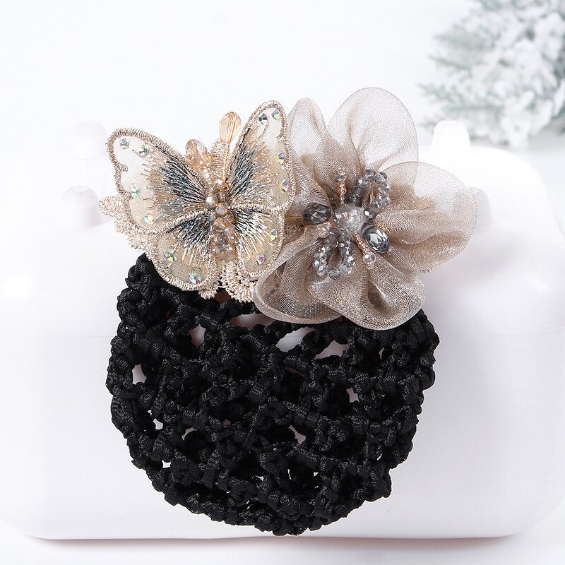 Hair Clip Supplier - HZM-61213 Flower Hair Bun Clip Cover