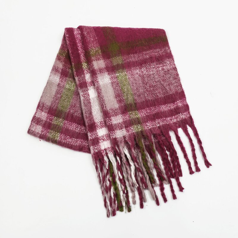 Plaid Scarf Manufacturer - HZW-24079 Winter Long Wide Wrap