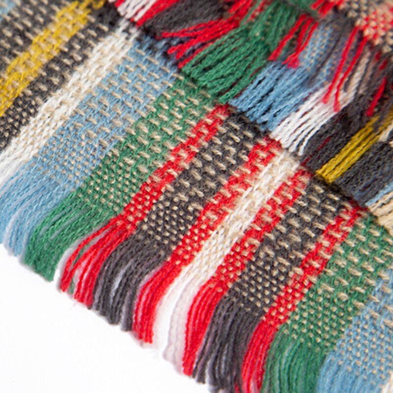 Kids Poncho Supplier - HZW-25062 Fashion Plaid Knitted