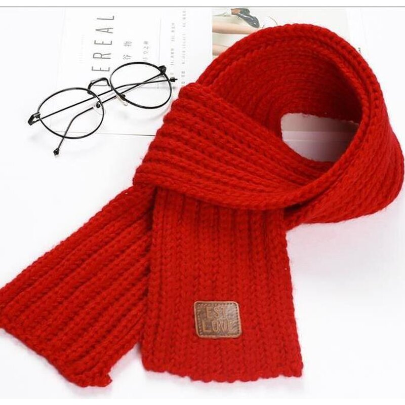 Korean Children's Scarf Manufacturer - HZW-10007 Pure Color Leather