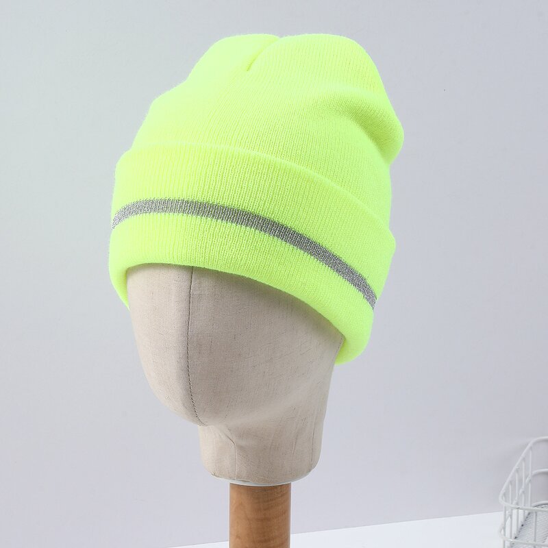 Reflective Beanie Manufacturer - HZM-25621 Fashion Windproof Strip