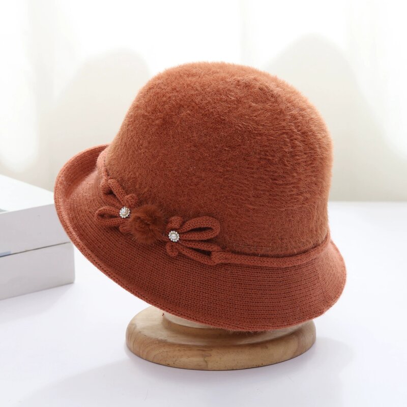Ladies Bucket Hat Supplier - HZM-61103 Vintage Cloche Fedora
