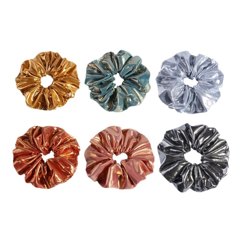 Shiny Scrunchies Supplier - HZO-25124 New Arrival Leather Feeling