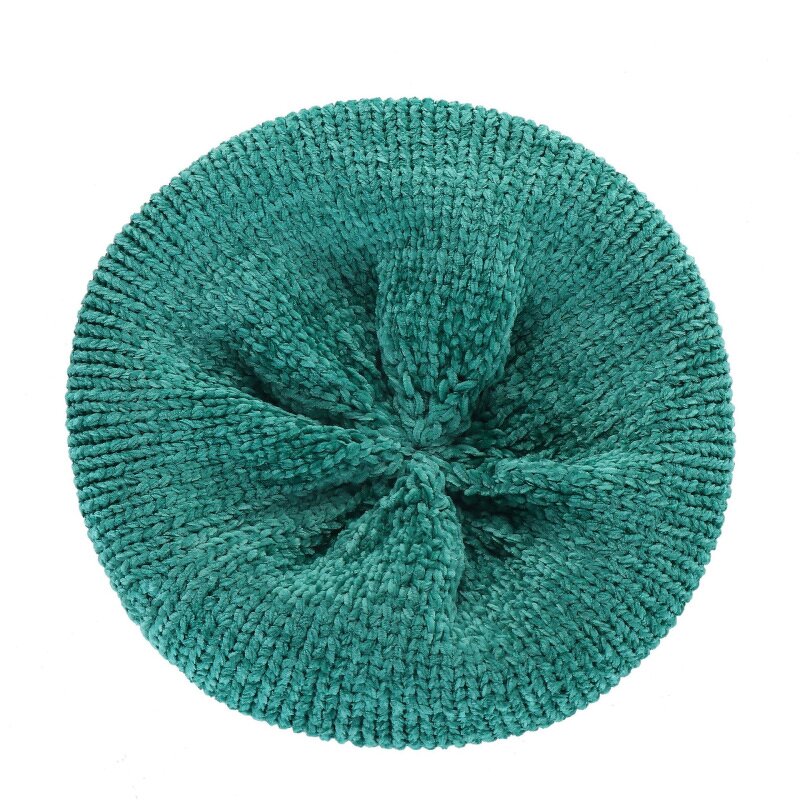 Knitted Beret Manufacturer - HZM-22355 Chenille Yarn Polyester