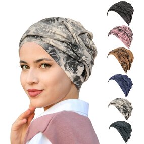 Flower Twisted Hat Manufacturer - HZM-25588 Multi Color Fashion