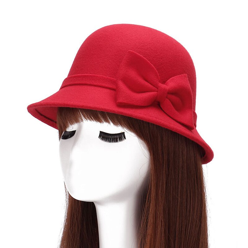 Wool Felt Cloche Supplier - HZM-60898 Women's 1920s Bucket
