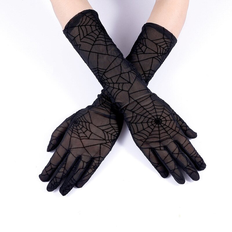 Sun Gloves Manufacturer - HZS-25052 Fashion Black Lace Print