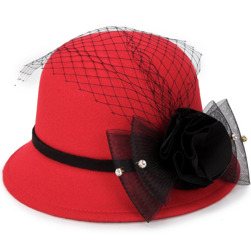 Wool Felt Bowler Supplier - HZM-60798 Women's 1920s Vintage