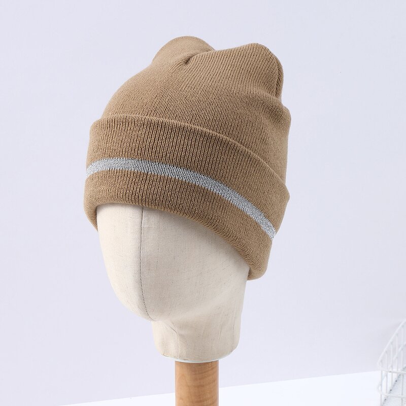 Reflective Beanie Manufacturer - HZM-25621 Fashion Windproof Strip