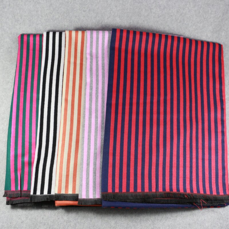 Pashmina Scarves Supplier - HZW-16878005 pink and Green Striped