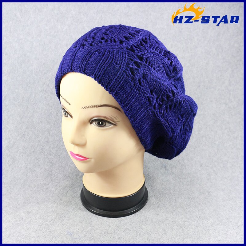 Wool Felt Beret Supplier - HZM-16276 New Fashion Winter Solid