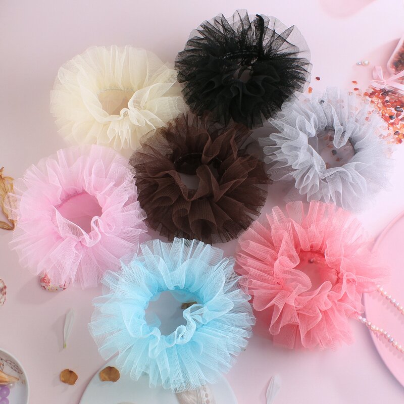 Mesh Scrunchies Manufacturer - HZO-25125 Sweet Pleated Girl
