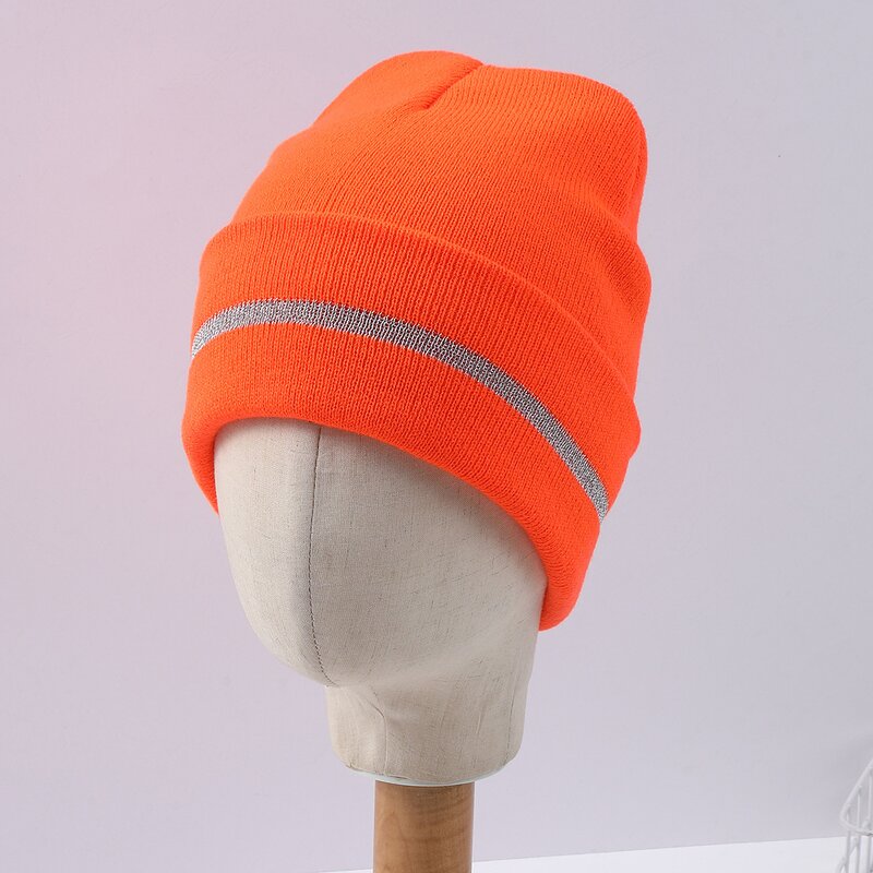 Reflective Beanie Manufacturer - HZM-25621 Fashion Windproof Strip