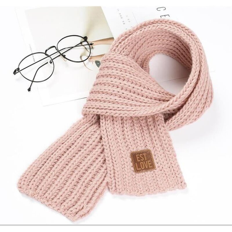 Korean Children's Scarf Manufacturer - HZW-10007 Pure Color Leather