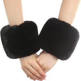 Wrist Cuffs Supplier - HZO-25138 Factory Fur Warmer Arm