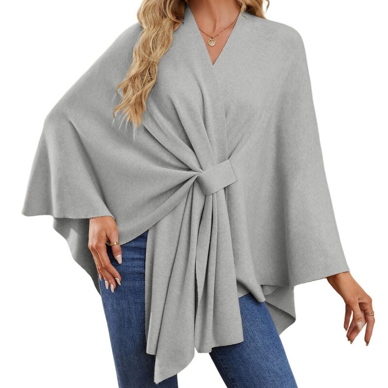 Cashmere Cape Supplier - HZW-24047 Elegant Winter Women