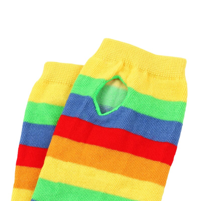 Rainbow Gloves Manufacturer - HZS-25038 Striped Elbow Fingerless