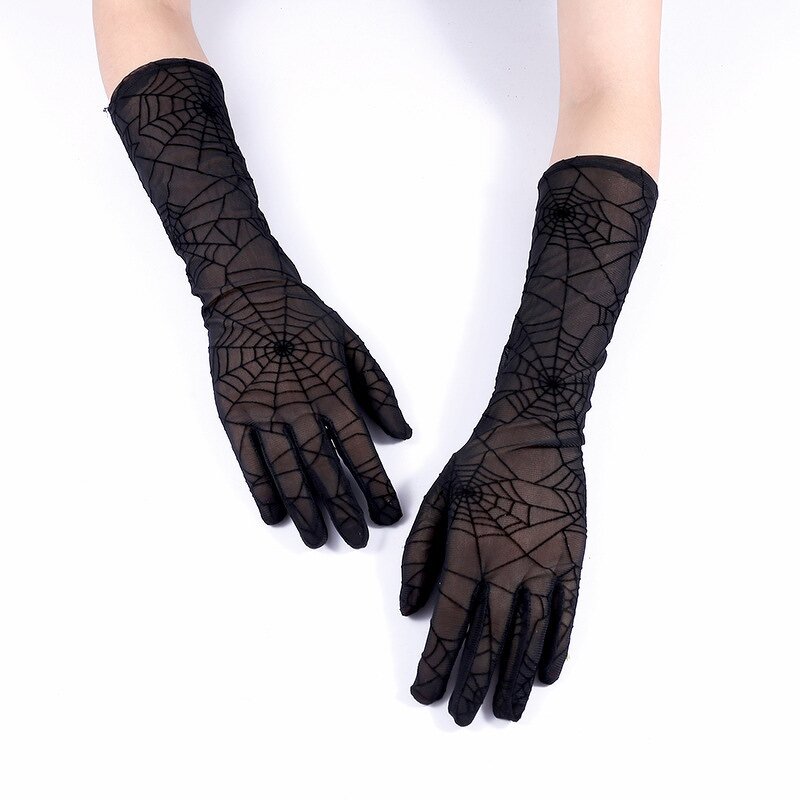 Sun Gloves Manufacturer - HZS-25052 Fashion Black Lace Print