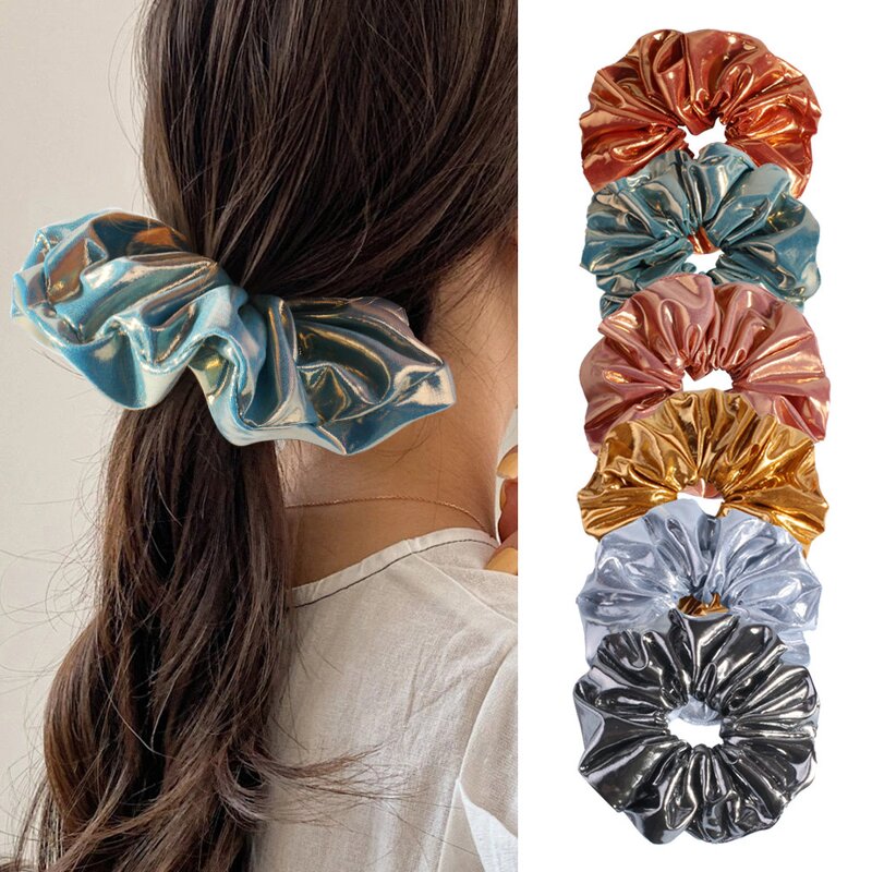 Shiny Scrunchies Supplier - HZO-25124 New Arrival Leather Feeling