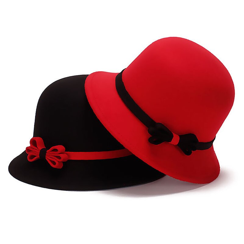 Ladies Bucket Hat Manufacturer - HZM-60799 Wool Felt Cloche