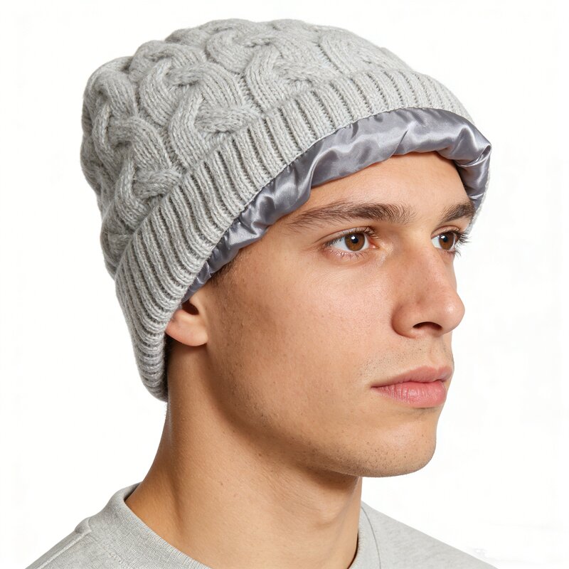 Cashmere Toque Supplier - HZM-23405 Satin Lined Winter Hats