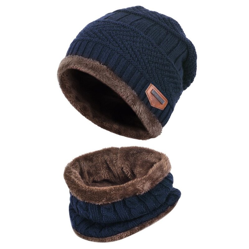 Winter Set Supplier - HZM-18178 Men Women Beanie Hat Scarf