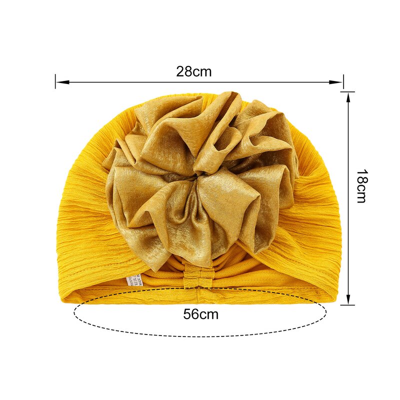 Turban Hat Manufacturer - HZM-25637 Women's Shiny Flower