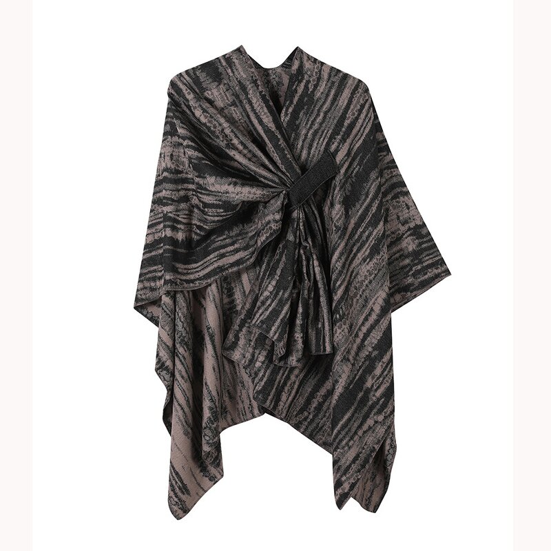 Women Poncho Supplier - HZW-25060 Fashion Reversible Oversized