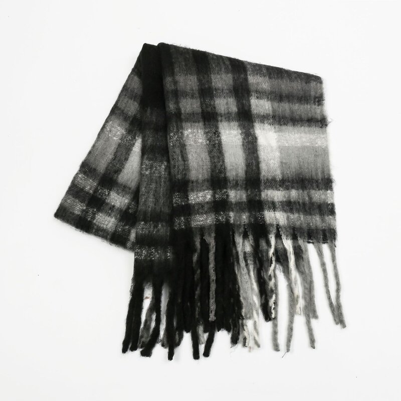 Plaid Scarf Manufacturer - HZW-24079 Winter Long Wide Wrap