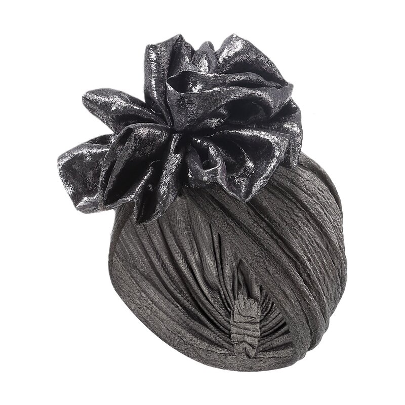 Turban Hat Manufacturer - HZM-25637 Women's Shiny Flower
