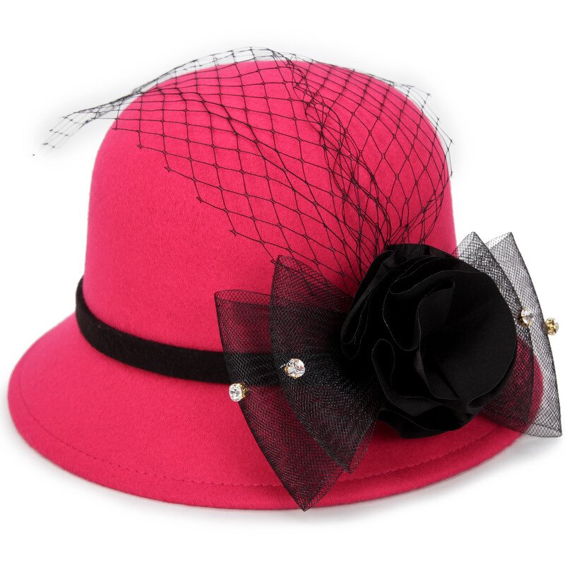 Wool Felt Bowler Supplier - HZM-60798 Women's 1920s Vintage