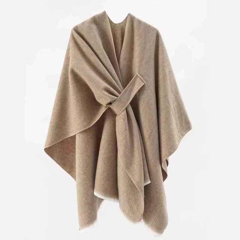 Cashmere Cape Supplier - HZW-24047 Elegant Winter Women