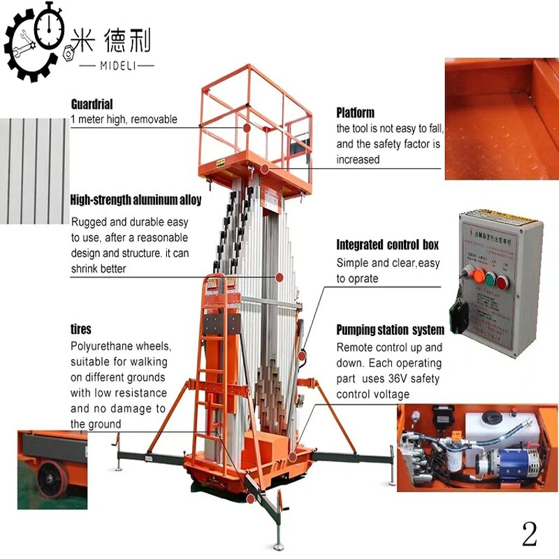 Aluminum Scaffolding Supplier - 6-14 M Mobile Lifting 200kg