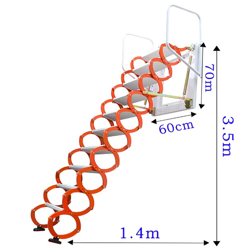 Invisible Stair Ladder Supplier - 2.5m Retraction Folding