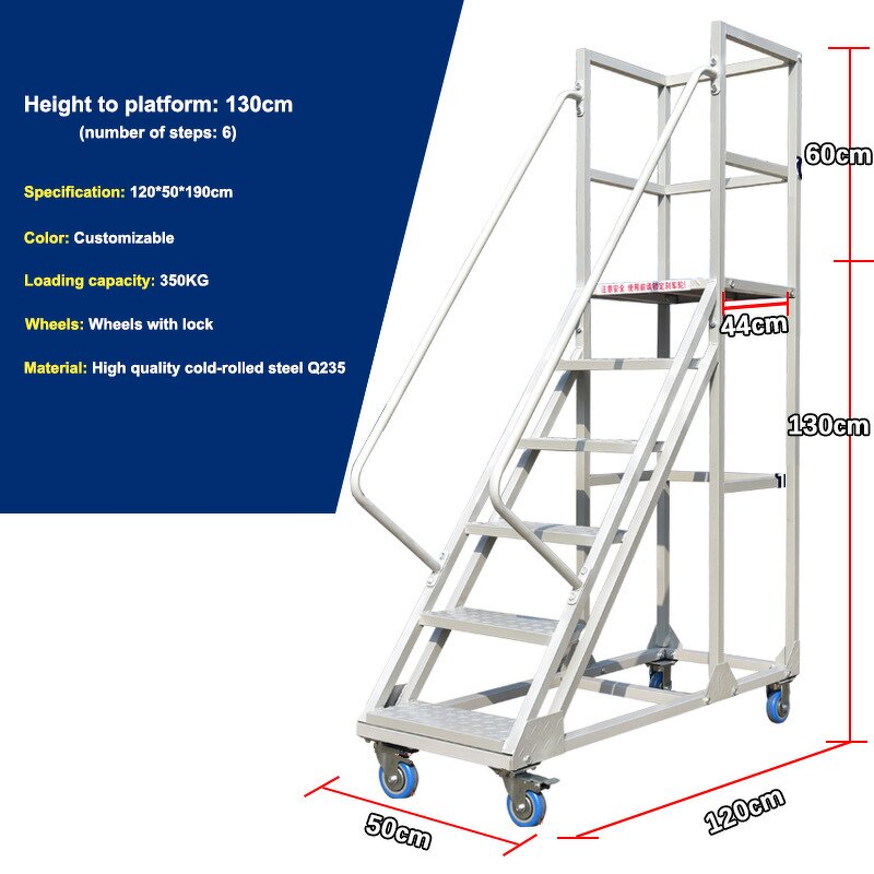 Industrial Ladder Manufacturer - Modern Steel with Wheels