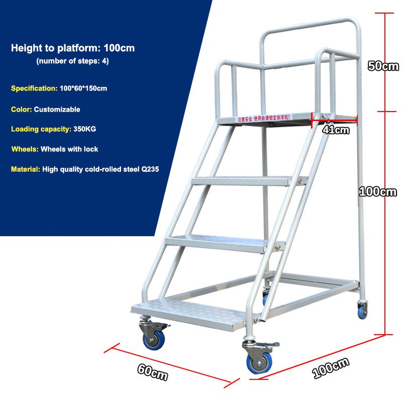 Industrial Ladder Manufacturer - Modern Steel with Wheels