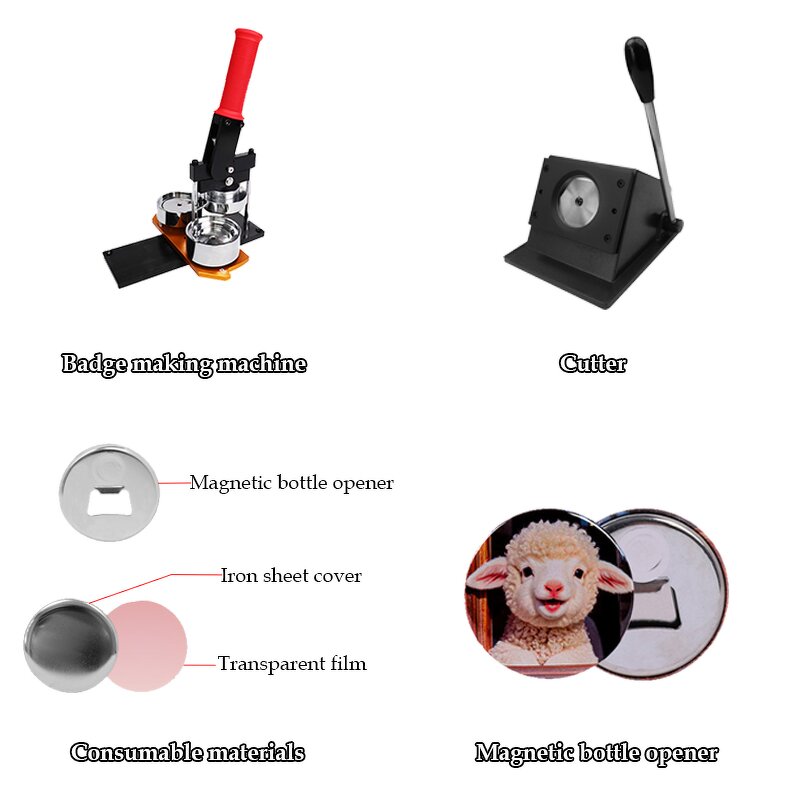 Badge Making Machine Supplier - DIY 58mm Round Semi-Automatic