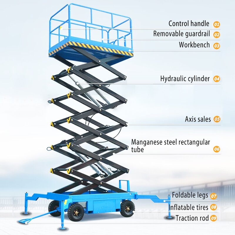 Mobile Scissor Lift Manufacturer - Wendy SJY0.5-8 Hydraulic